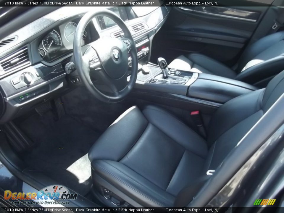 Black Nappa Leather Interior - 2010 BMW 7 Series 750Li xDrive Sedan Photo #7