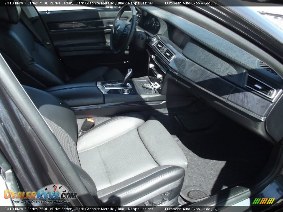 2010 BMW 7 Series 750Li xDrive Sedan Dark Graphite Metallic / Black Nappa Leather Photo #16