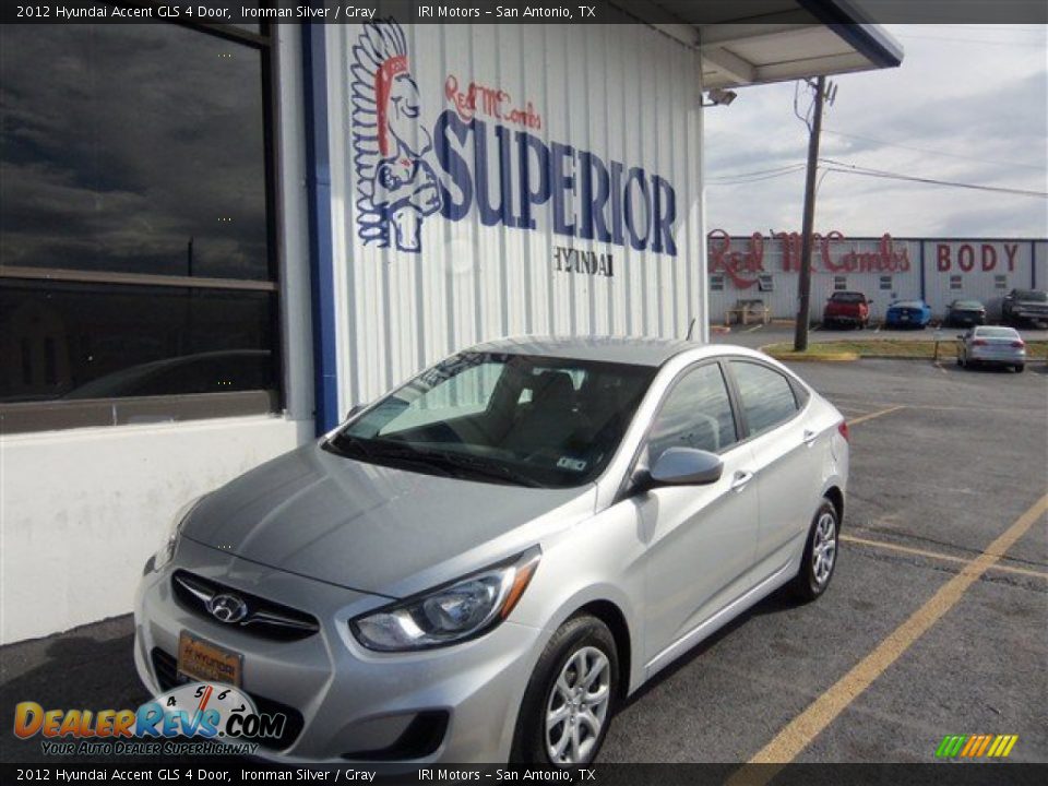 2012 Hyundai Accent GLS 4 Door Ironman Silver / Gray Photo #1