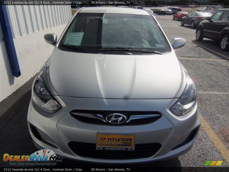 2012 Hyundai Accent GLS 4 Door Ironman Silver / Gray Photo #2