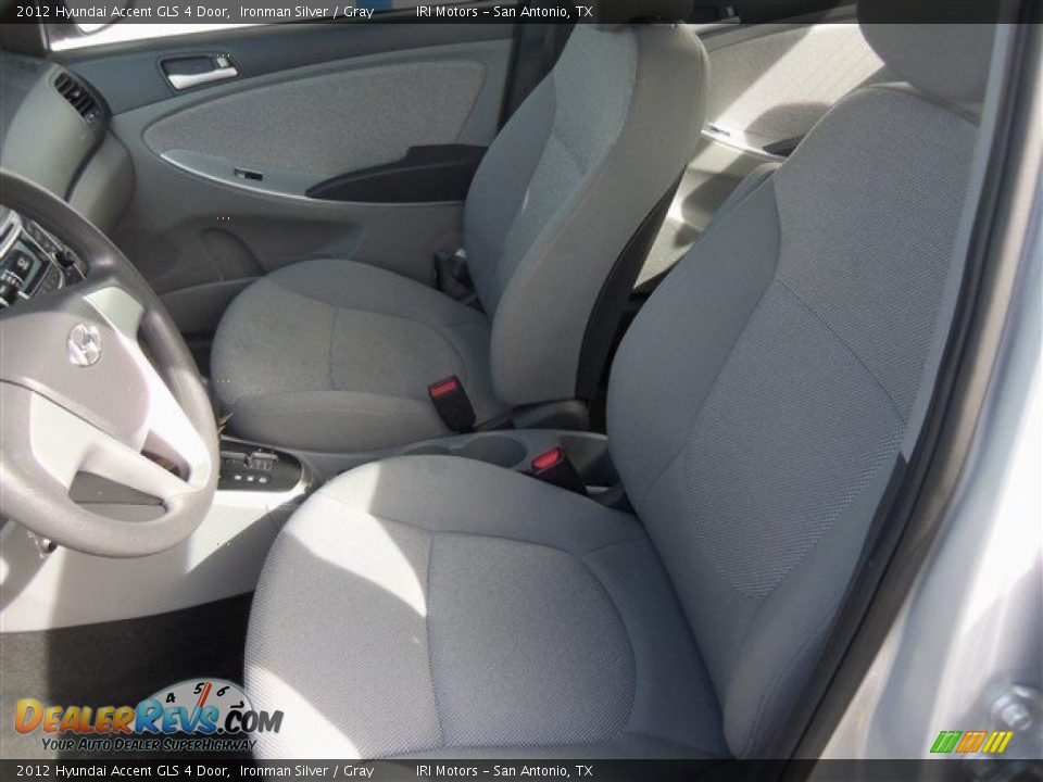 2012 Hyundai Accent GLS 4 Door Ironman Silver / Gray Photo #9