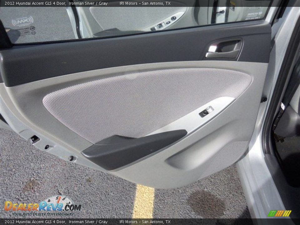 2012 Hyundai Accent GLS 4 Door Ironman Silver / Gray Photo #10