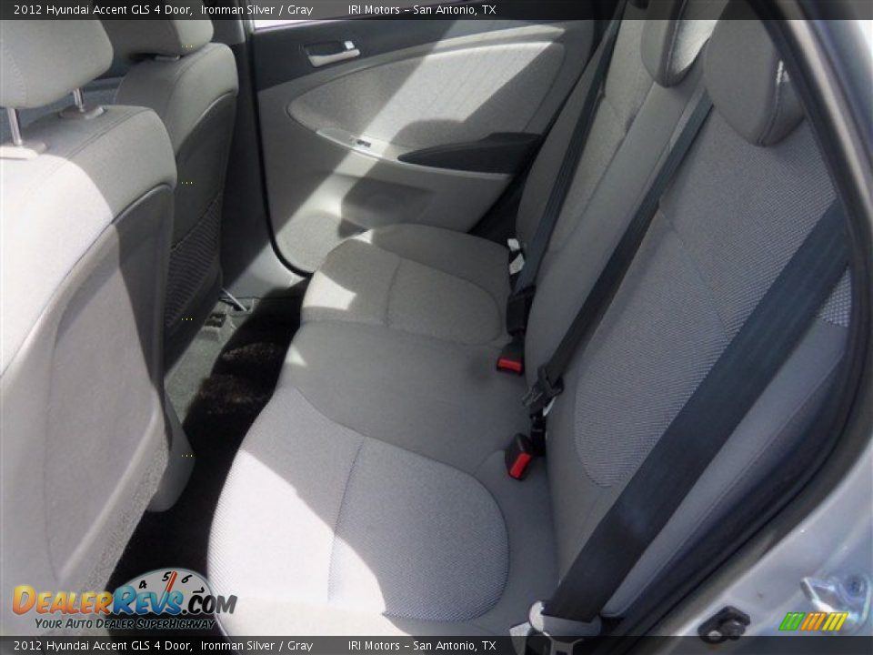 2012 Hyundai Accent GLS 4 Door Ironman Silver / Gray Photo #11