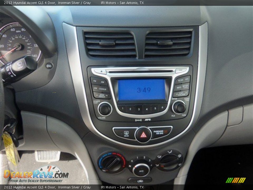 2012 Hyundai Accent GLS 4 Door Ironman Silver / Gray Photo #13