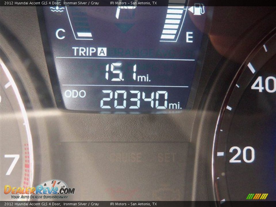 2012 Hyundai Accent GLS 4 Door Ironman Silver / Gray Photo #15