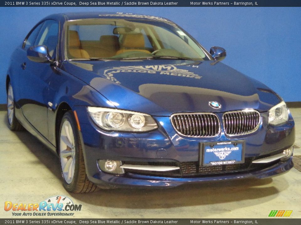 2011 BMW 3 Series 335i xDrive Coupe Deep Sea Blue Metallic / Saddle Brown Dakota Leather Photo #1