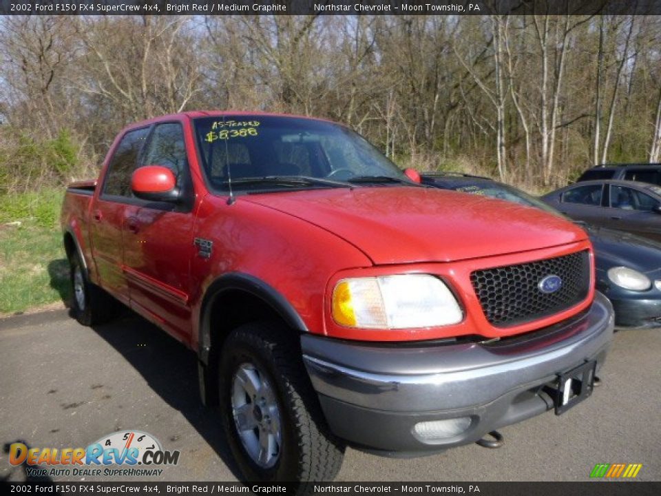 2002 Ford F150 FX4 SuperCrew 4x4 Bright Red / Medium Graphite Photo #1