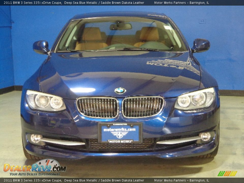 2011 BMW 3 Series 335i xDrive Coupe Deep Sea Blue Metallic / Saddle Brown Dakota Leather Photo #2