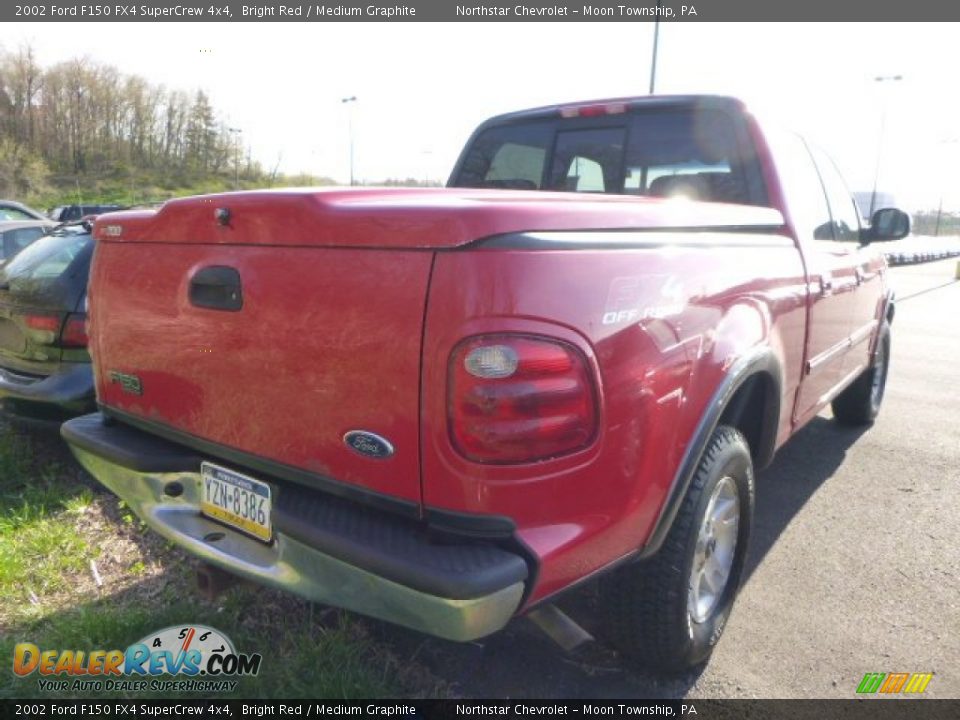 2002 Ford F150 FX4 SuperCrew 4x4 Bright Red / Medium Graphite Photo #2