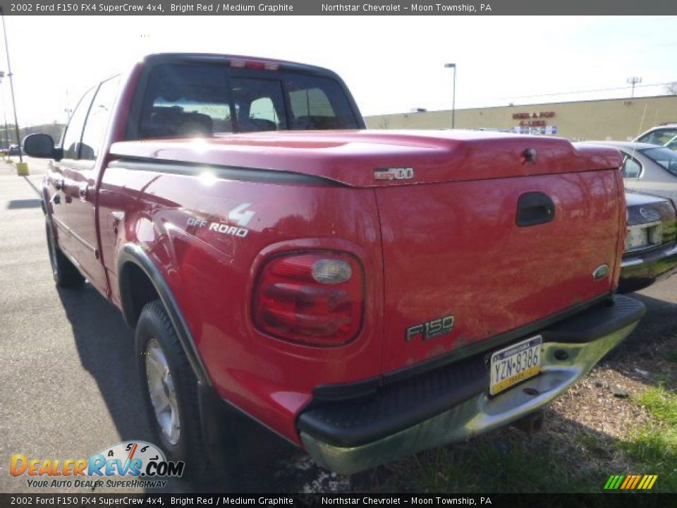 2002 Ford F150 FX4 SuperCrew 4x4 Bright Red / Medium Graphite Photo #4