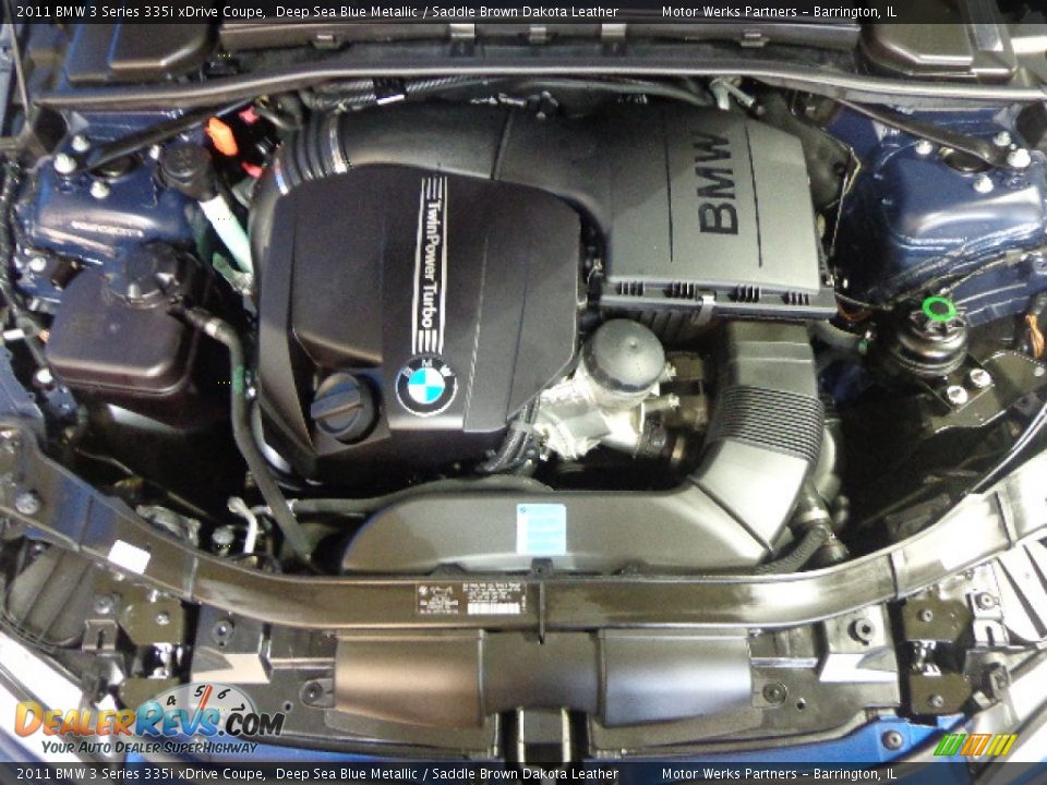 2011 BMW 3 Series 335i xDrive Coupe Deep Sea Blue Metallic / Saddle Brown Dakota Leather Photo #5