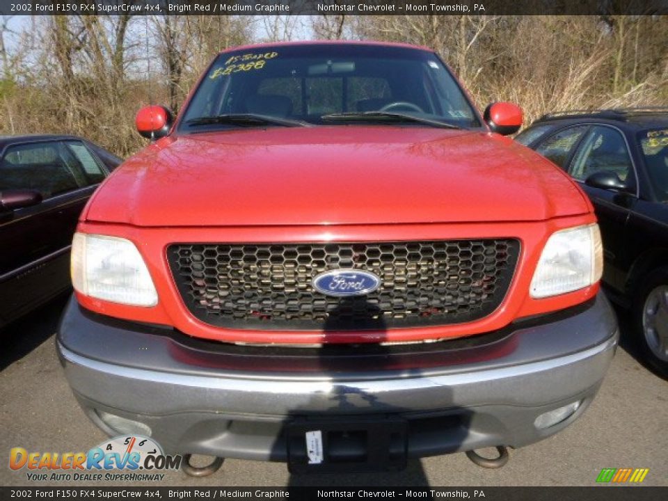 2002 Ford F150 FX4 SuperCrew 4x4 Bright Red / Medium Graphite Photo #6