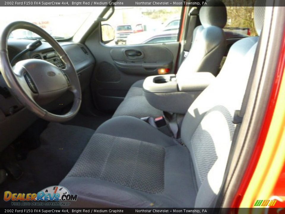 Medium Graphite Interior - 2002 Ford F150 FX4 SuperCrew 4x4 Photo #8
