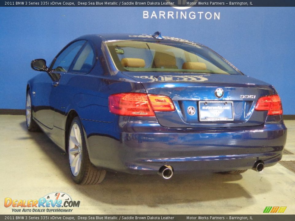 2011 BMW 3 Series 335i xDrive Coupe Deep Sea Blue Metallic / Saddle Brown Dakota Leather Photo #8