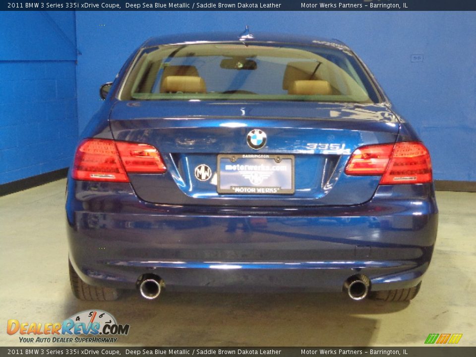 2011 BMW 3 Series 335i xDrive Coupe Deep Sea Blue Metallic / Saddle Brown Dakota Leather Photo #9