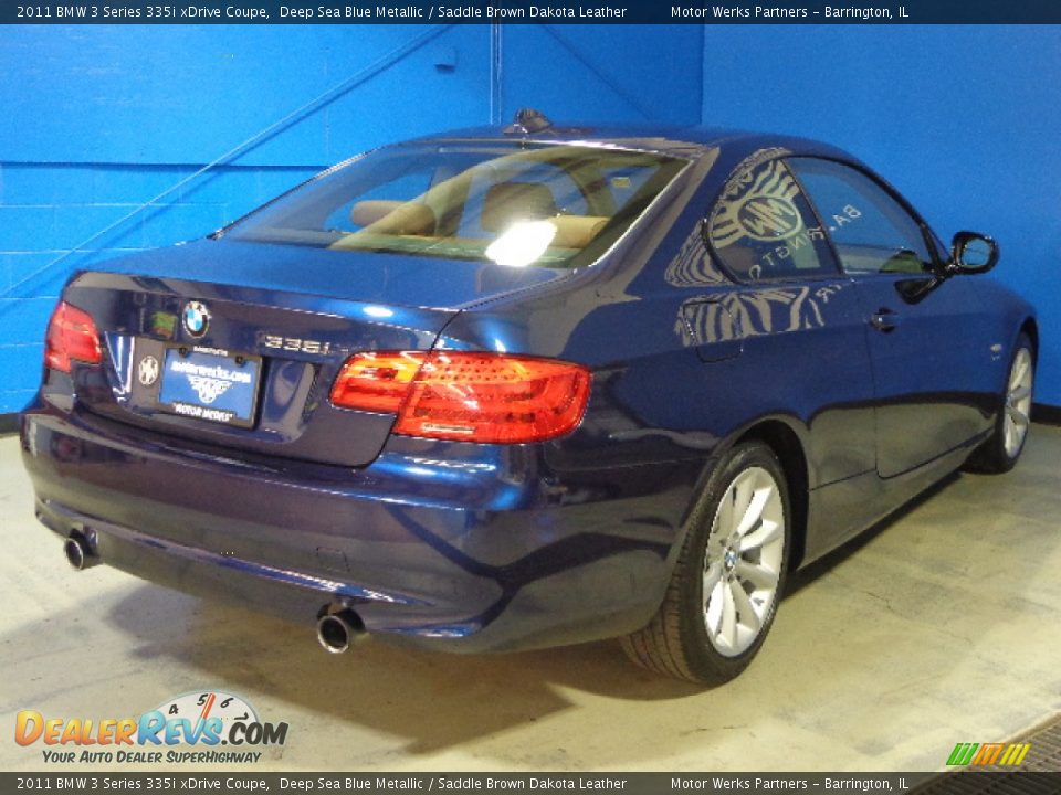 2011 BMW 3 Series 335i xDrive Coupe Deep Sea Blue Metallic / Saddle Brown Dakota Leather Photo #10