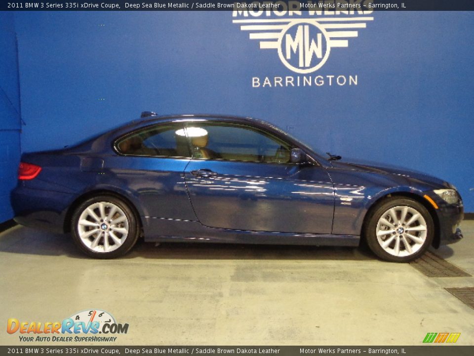 2011 BMW 3 Series 335i xDrive Coupe Deep Sea Blue Metallic / Saddle Brown Dakota Leather Photo #14