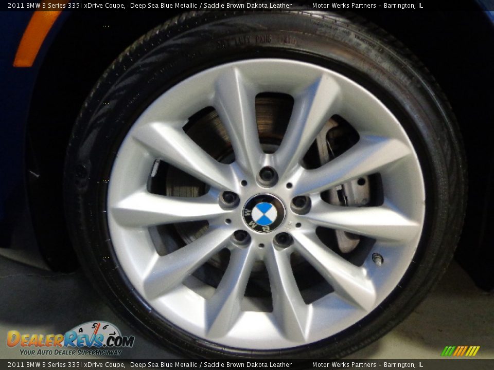 2011 BMW 3 Series 335i xDrive Coupe Deep Sea Blue Metallic / Saddle Brown Dakota Leather Photo #17