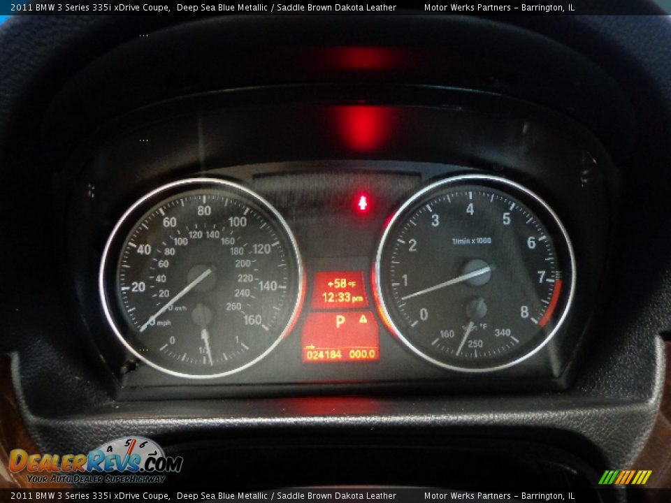 2011 BMW 3 Series 335i xDrive Coupe Deep Sea Blue Metallic / Saddle Brown Dakota Leather Photo #24