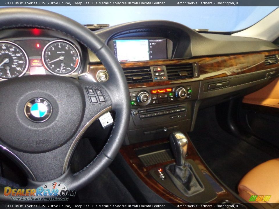 2011 BMW 3 Series 335i xDrive Coupe Deep Sea Blue Metallic / Saddle Brown Dakota Leather Photo #26