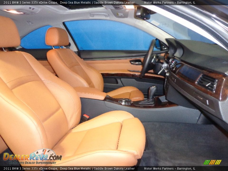 2011 BMW 3 Series 335i xDrive Coupe Deep Sea Blue Metallic / Saddle Brown Dakota Leather Photo #30
