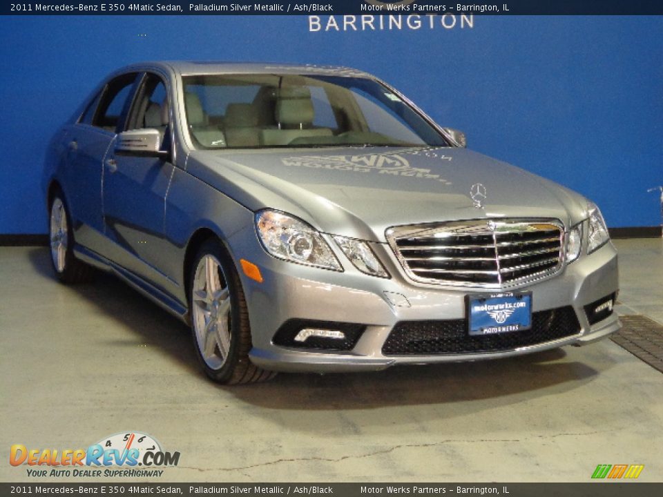2011 Mercedes-Benz E 350 4Matic Sedan Palladium Silver Metallic / Ash/Black Photo #1
