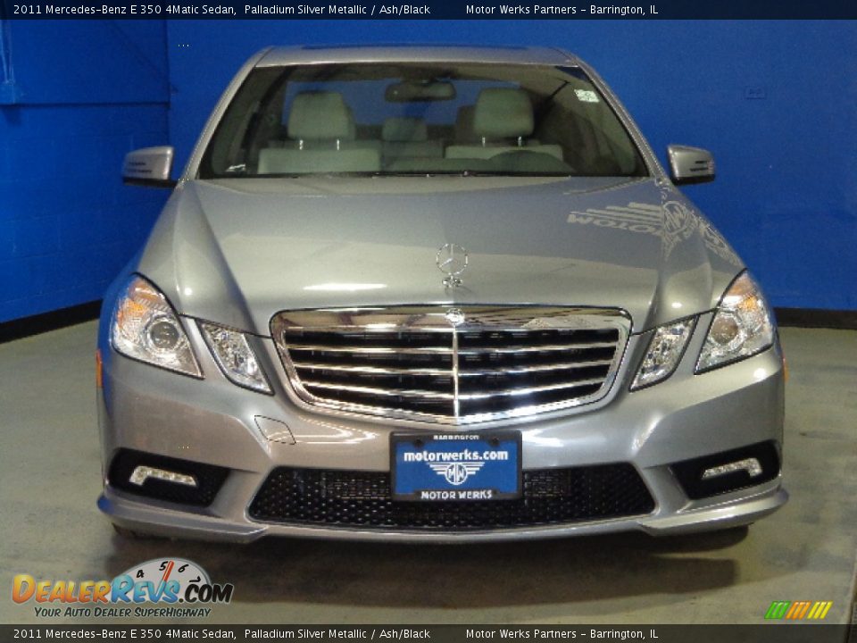 2011 Mercedes-Benz E 350 4Matic Sedan Palladium Silver Metallic / Ash/Black Photo #2
