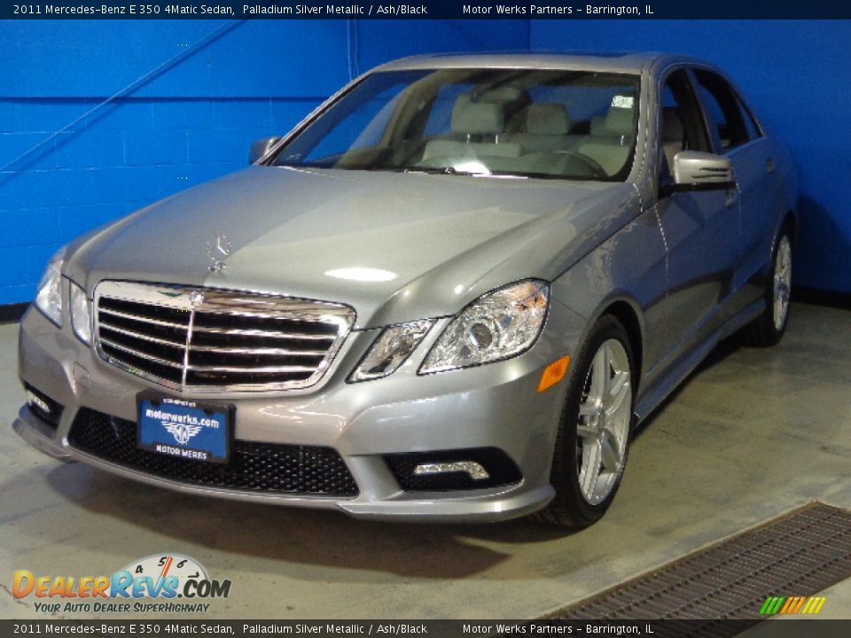2011 Mercedes-Benz E 350 4Matic Sedan Palladium Silver Metallic / Ash/Black Photo #3