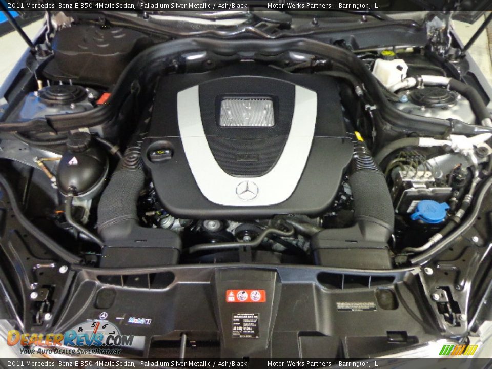 2011 Mercedes-Benz E 350 4Matic Sedan Palladium Silver Metallic / Ash/Black Photo #6
