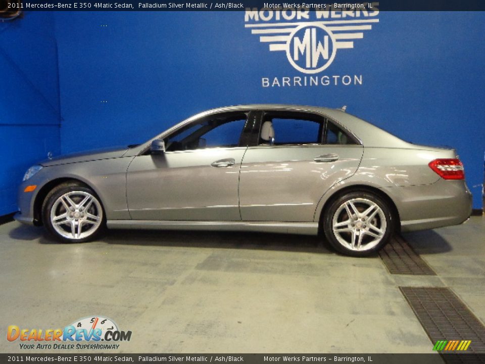 2011 Mercedes-Benz E 350 4Matic Sedan Palladium Silver Metallic / Ash/Black Photo #8