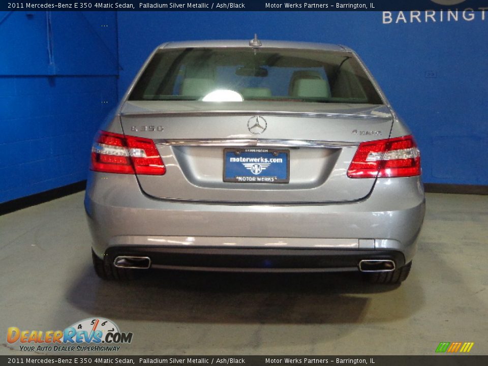 2011 Mercedes-Benz E 350 4Matic Sedan Palladium Silver Metallic / Ash/Black Photo #10