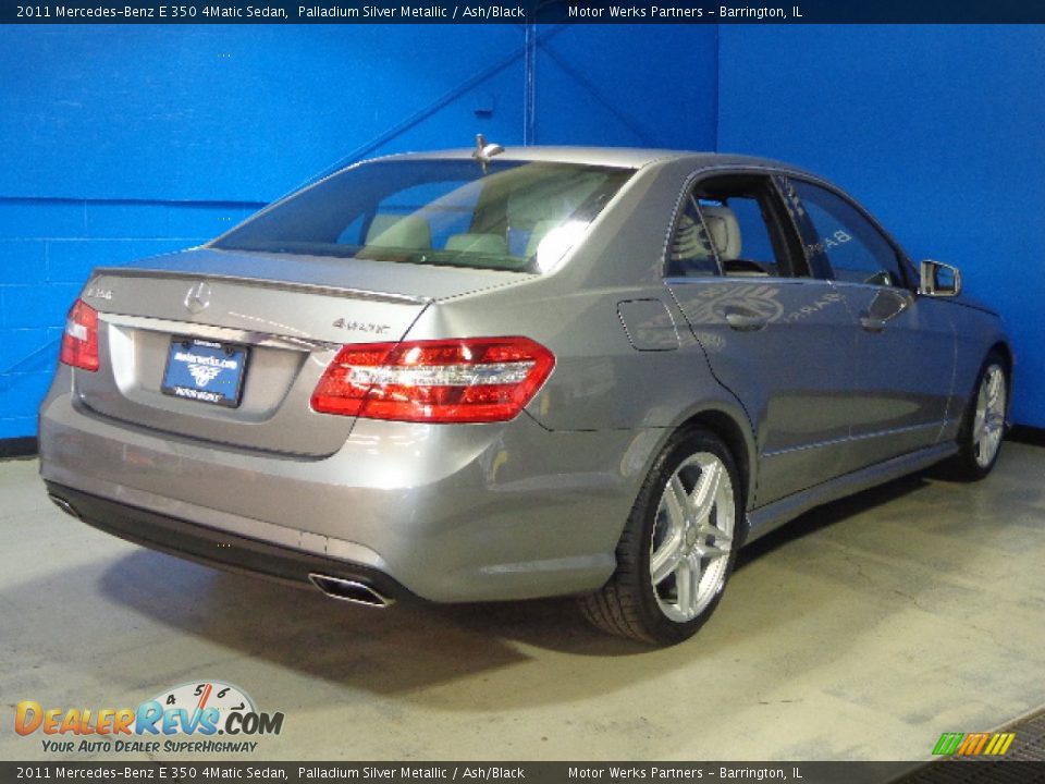 2011 Mercedes-Benz E 350 4Matic Sedan Palladium Silver Metallic / Ash/Black Photo #11