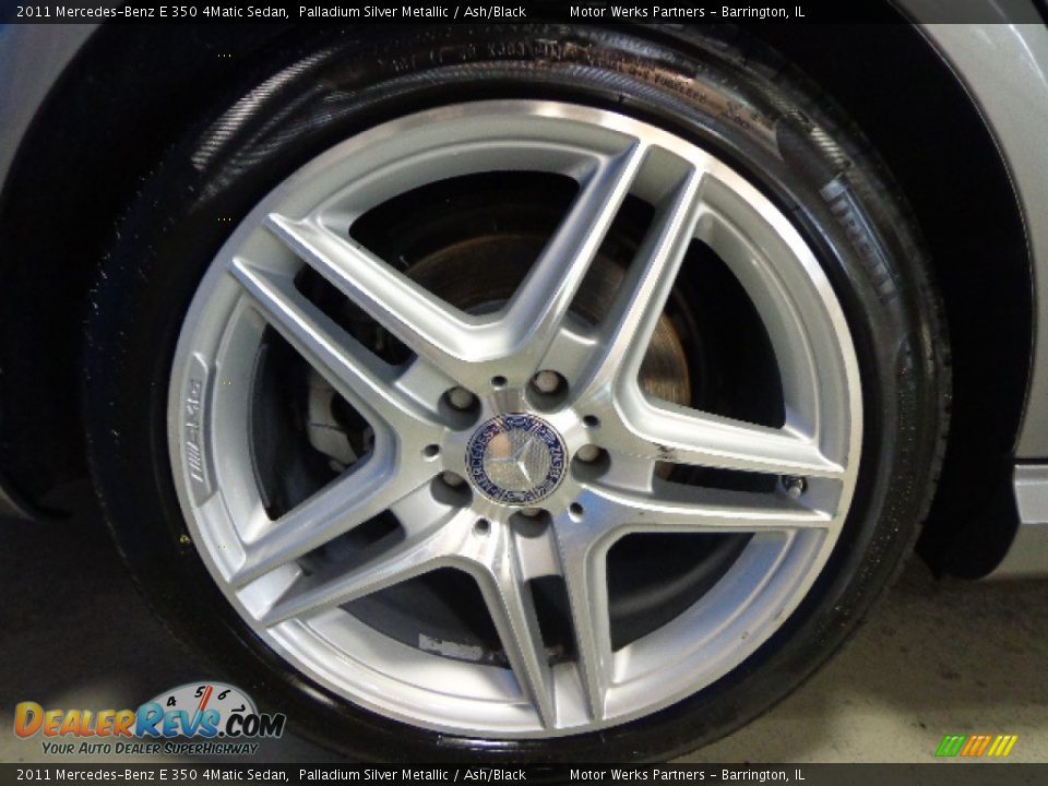 2011 Mercedes-Benz E 350 4Matic Sedan Palladium Silver Metallic / Ash/Black Photo #19