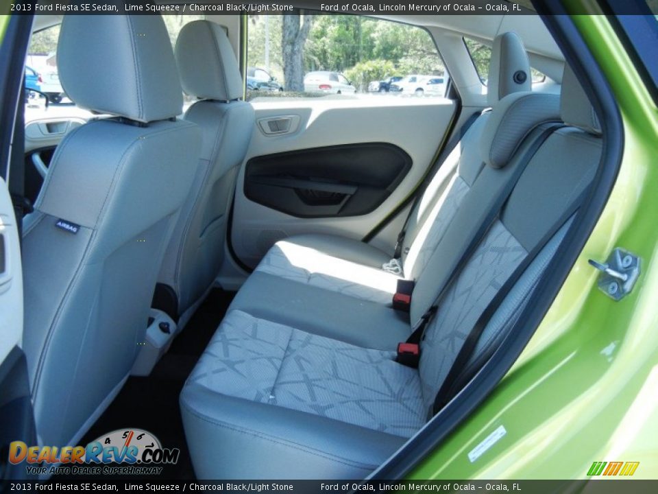 2013 Ford Fiesta SE Sedan Lime Squeeze / Charcoal Black/Light Stone Photo #6