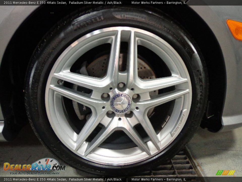 2011 Mercedes-Benz E 350 4Matic Sedan Palladium Silver Metallic / Ash/Black Photo #20