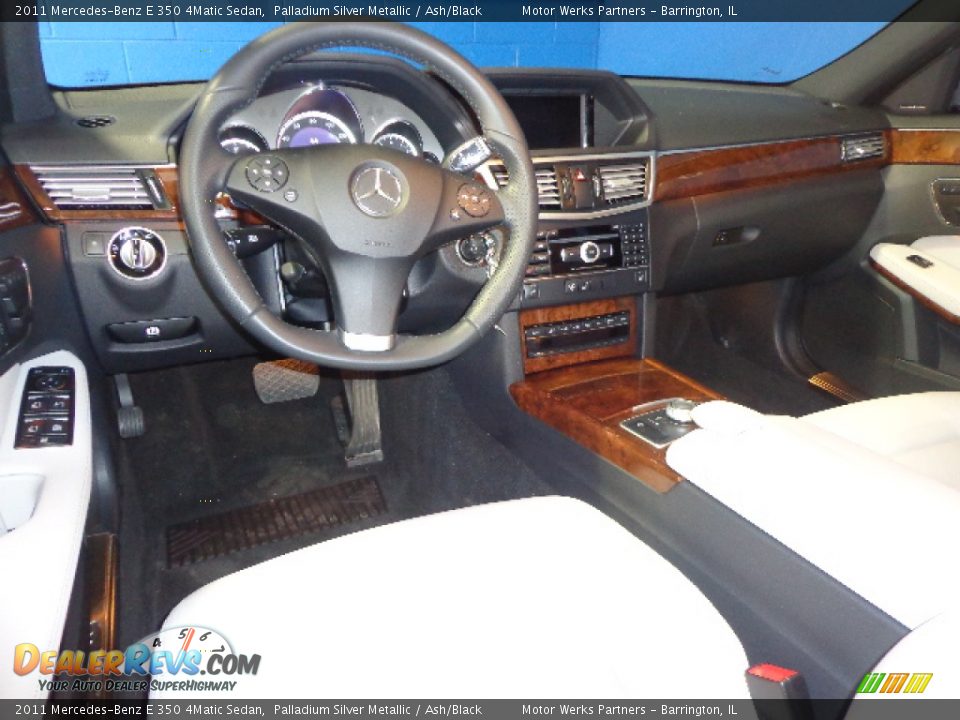 2011 Mercedes-Benz E 350 4Matic Sedan Palladium Silver Metallic / Ash/Black Photo #25