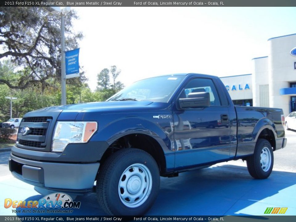 2013 Ford F150 XL Regular Cab Blue Jeans Metallic / Steel Gray Photo #1