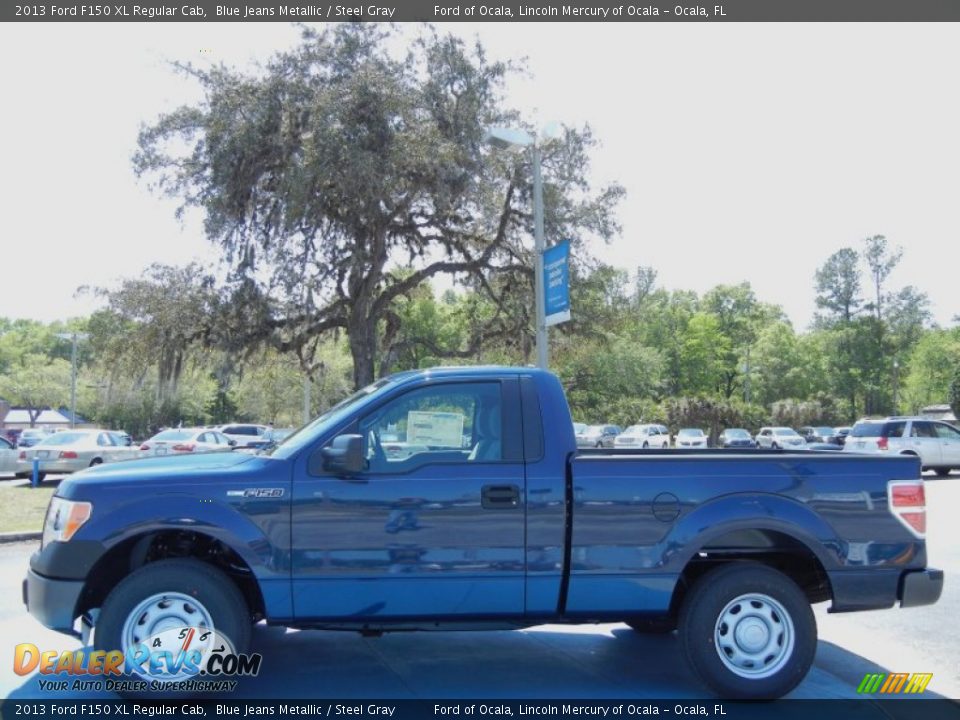 2013 Ford F150 XL Regular Cab Blue Jeans Metallic / Steel Gray Photo #2