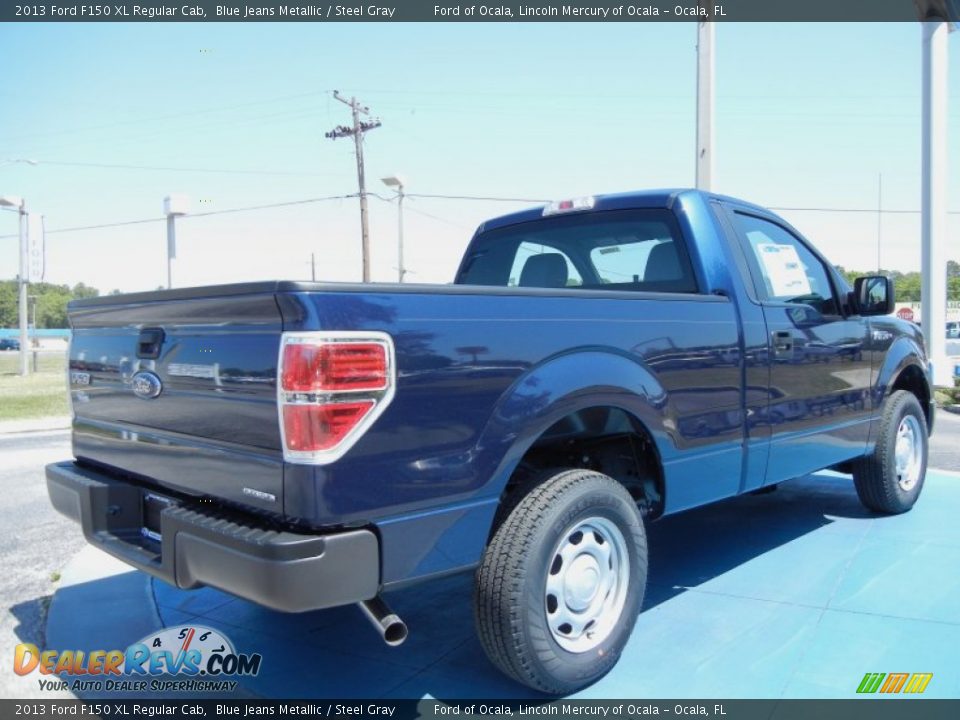 2013 Ford F150 XL Regular Cab Blue Jeans Metallic / Steel Gray Photo #3