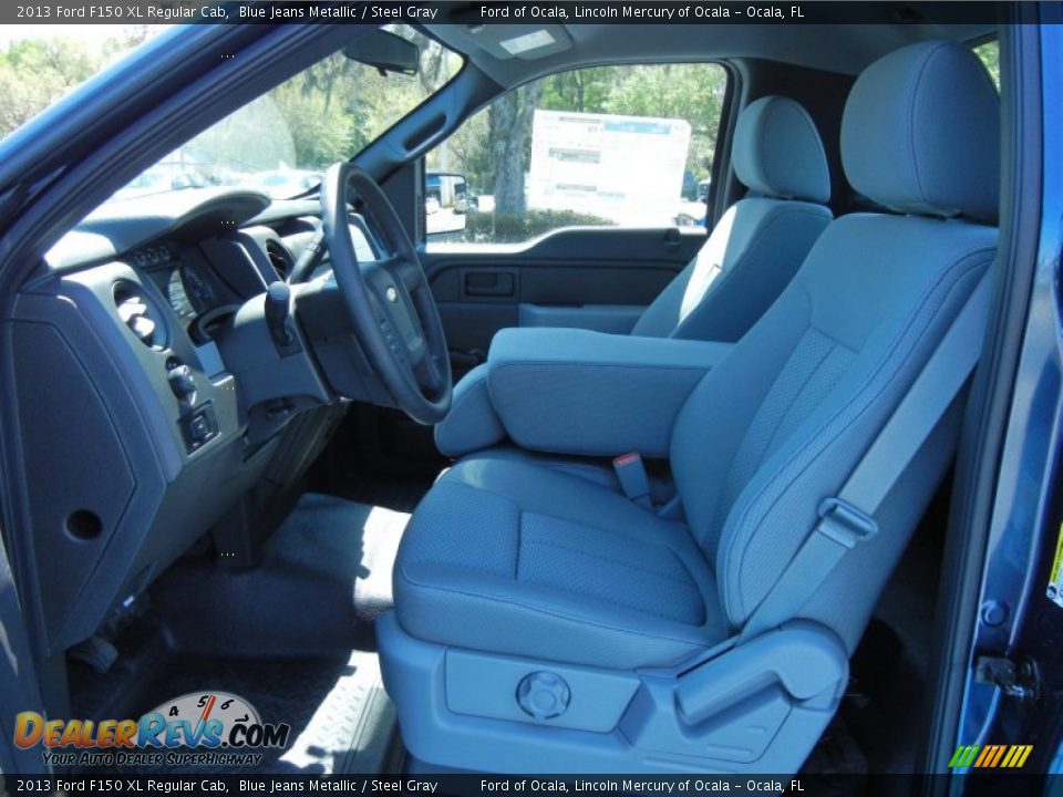 2013 Ford F150 XL Regular Cab Blue Jeans Metallic / Steel Gray Photo #6