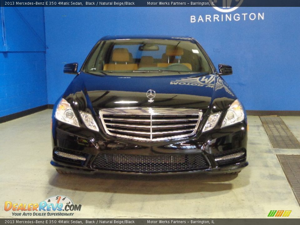2013 Mercedes-Benz E 350 4Matic Sedan Black / Natural Beige/Black Photo #2