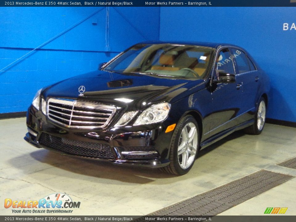 2013 Mercedes-Benz E 350 4Matic Sedan Black / Natural Beige/Black Photo #3