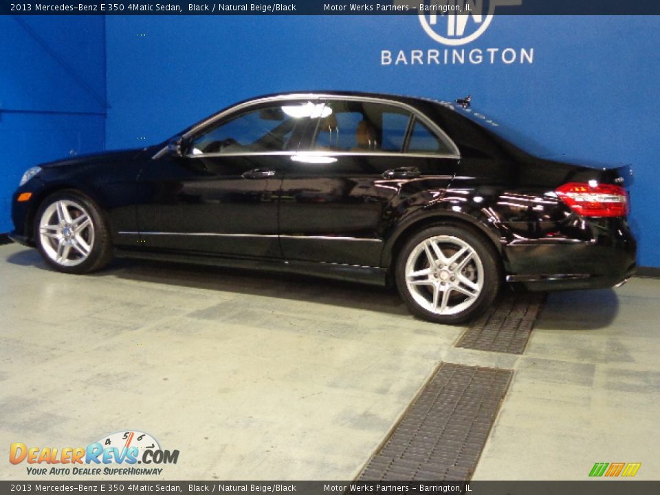 2013 Mercedes-Benz E 350 4Matic Sedan Black / Natural Beige/Black Photo #4
