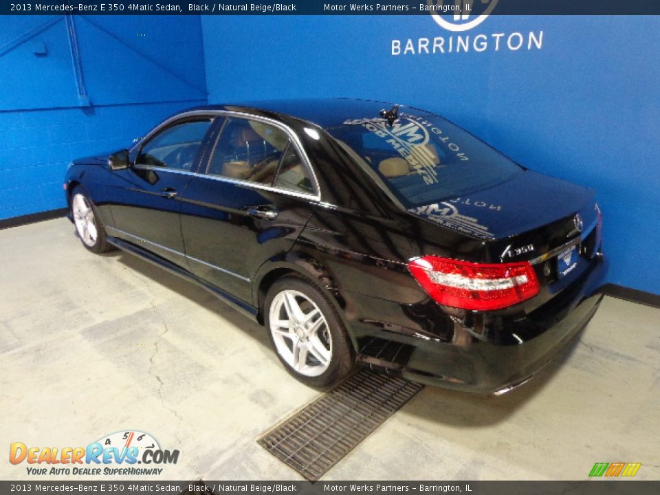 2013 Mercedes-Benz E 350 4Matic Sedan Black / Natural Beige/Black Photo #6