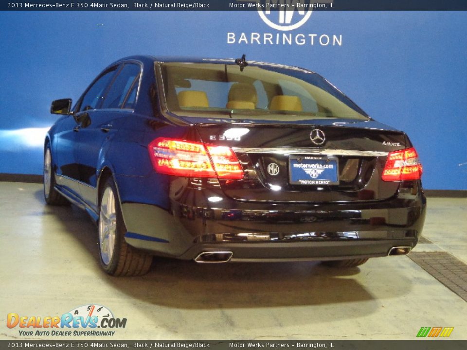 2013 Mercedes-Benz E 350 4Matic Sedan Black / Natural Beige/Black Photo #7