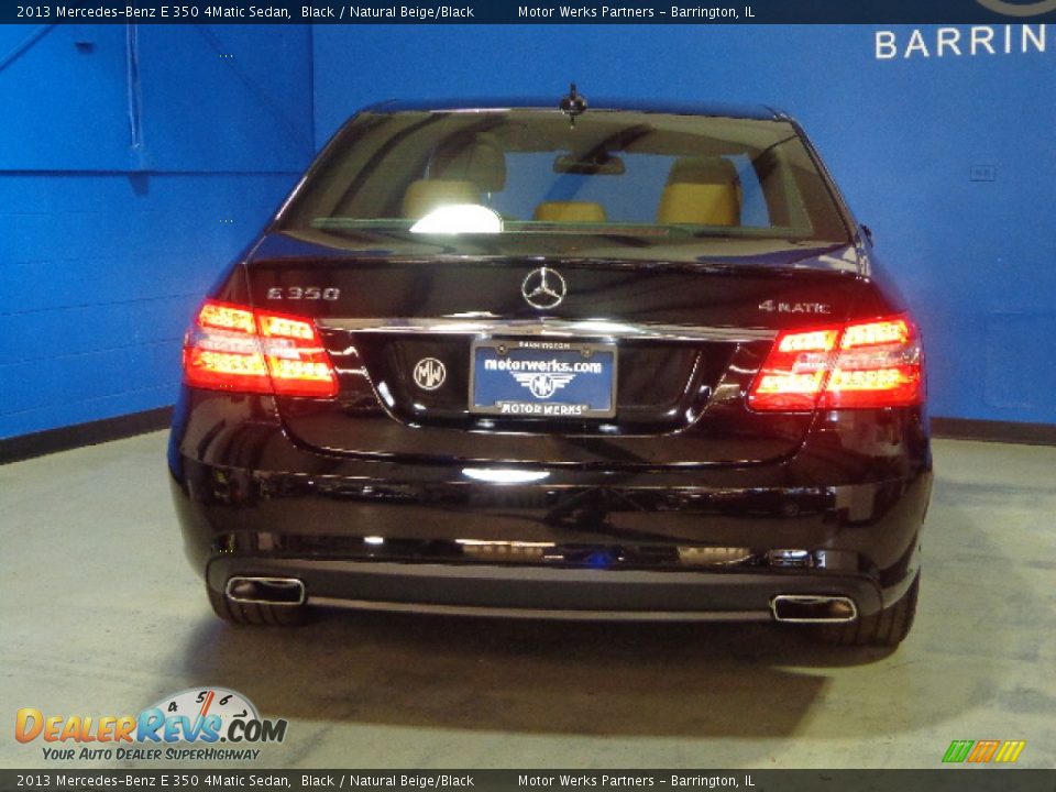 2013 Mercedes-Benz E 350 4Matic Sedan Black / Natural Beige/Black Photo #8