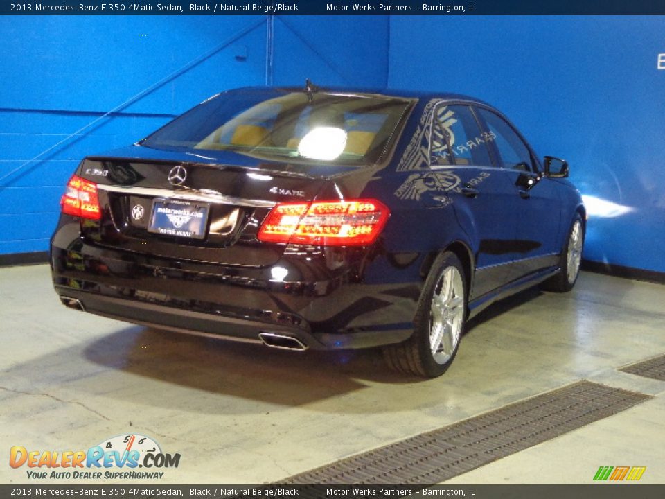2013 Mercedes-Benz E 350 4Matic Sedan Black / Natural Beige/Black Photo #9