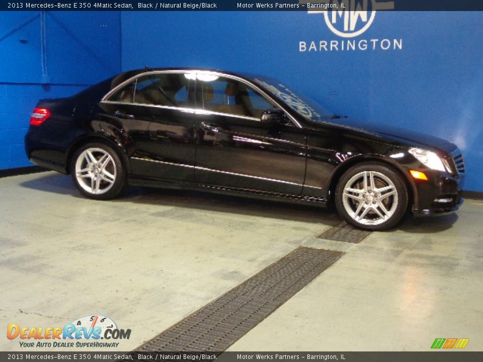 2013 Mercedes-Benz E 350 4Matic Sedan Black / Natural Beige/Black Photo #10