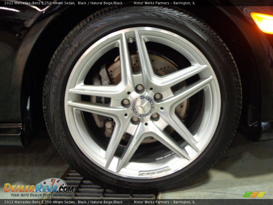2013 Mercedes-Benz E 350 4Matic Sedan Black / Natural Beige/Black Photo #11
