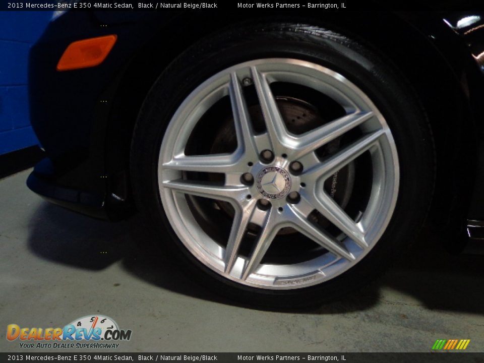 2013 Mercedes-Benz E 350 4Matic Sedan Black / Natural Beige/Black Photo #13